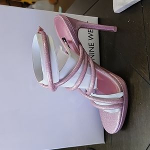 Nine West Pink Glitter Heels